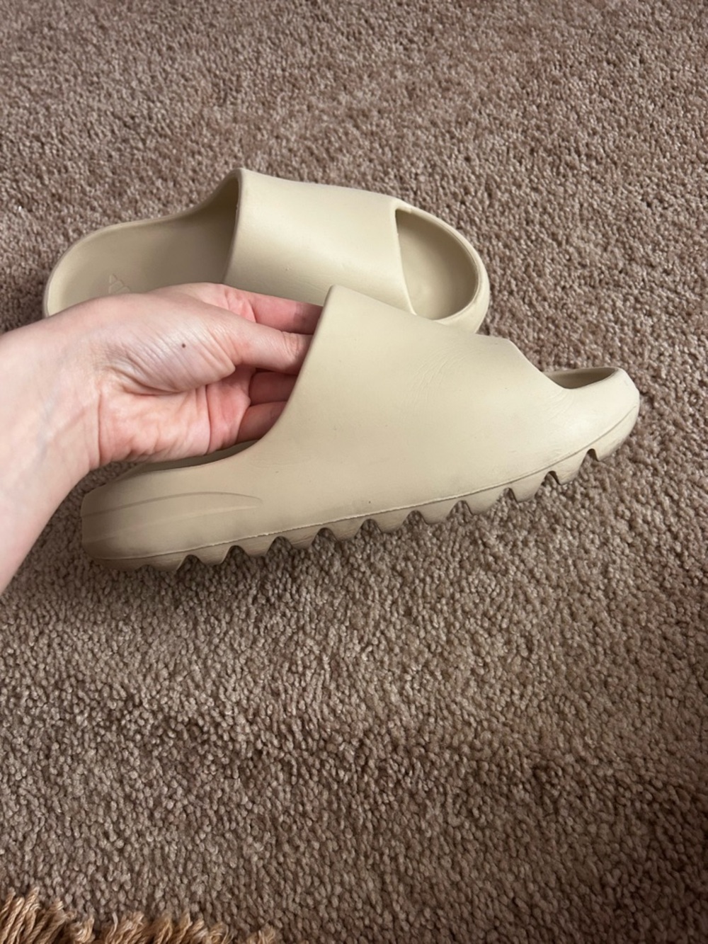 Cream Slide Sandals - Picture 3 of 3